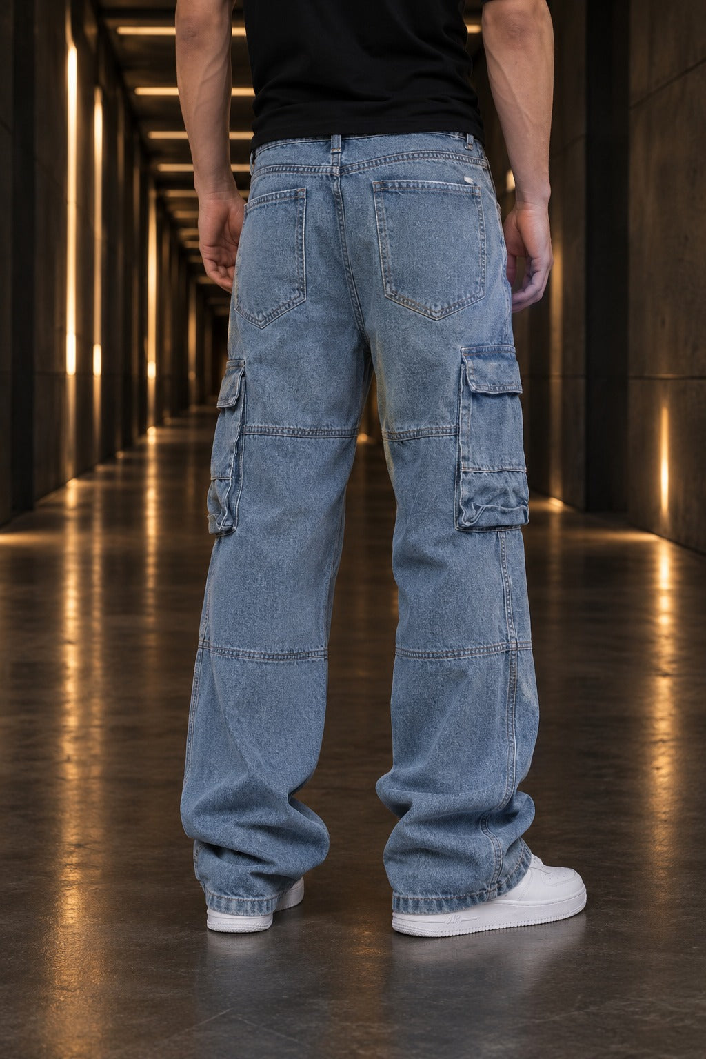 Jeans Cargo Celeste
