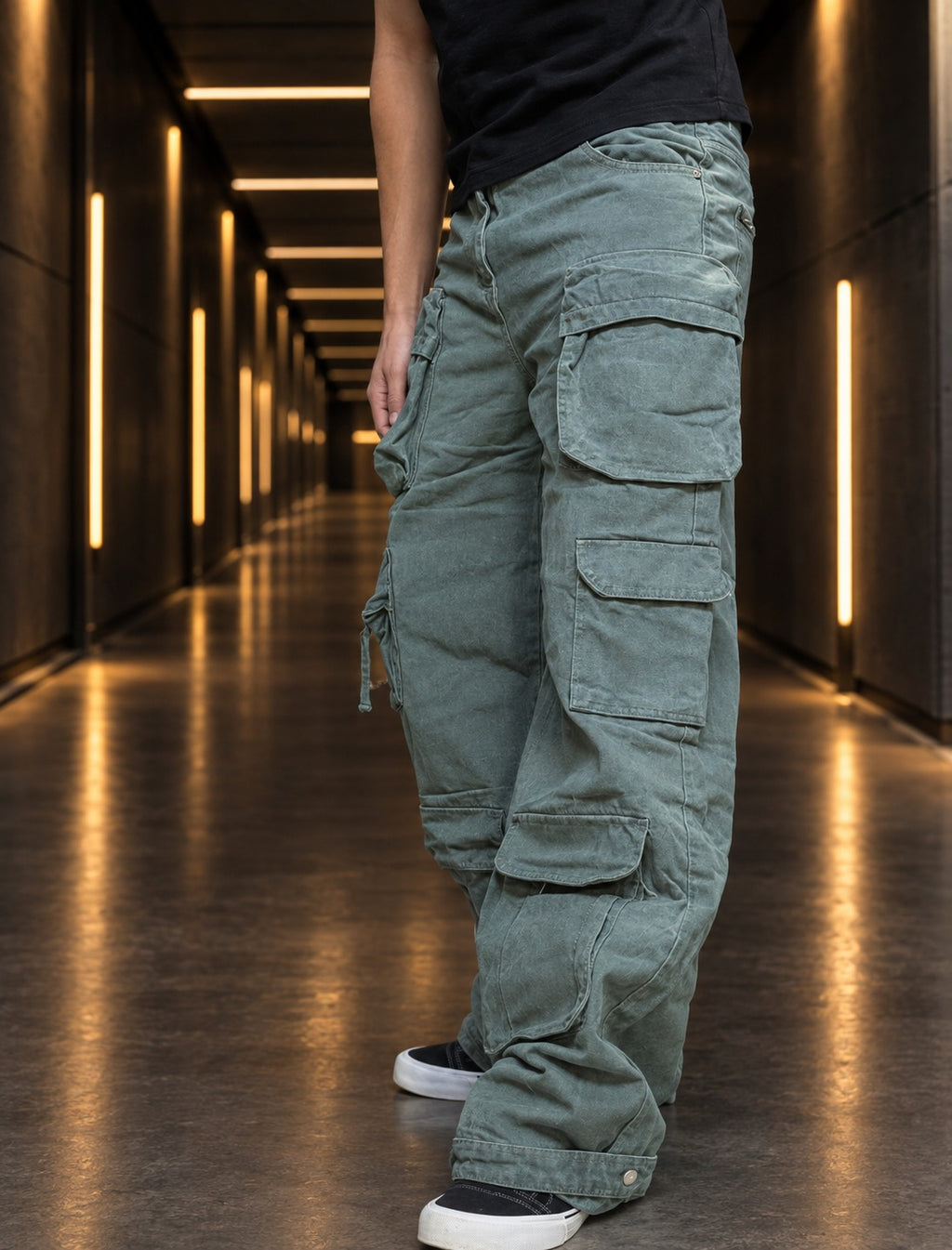 Jeans Multicargo Verde