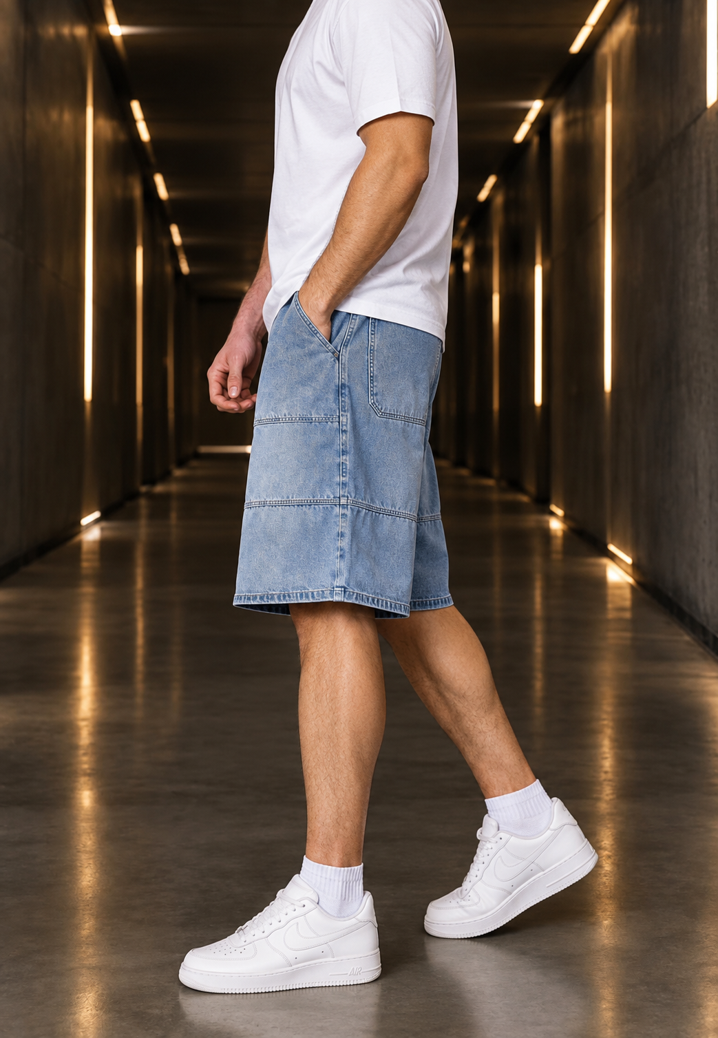 Short Cargo Denim Estilo Baggy