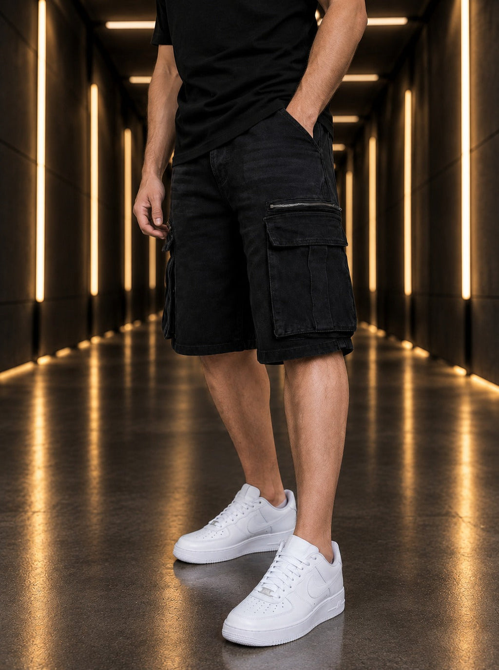 Short Cargo Negro