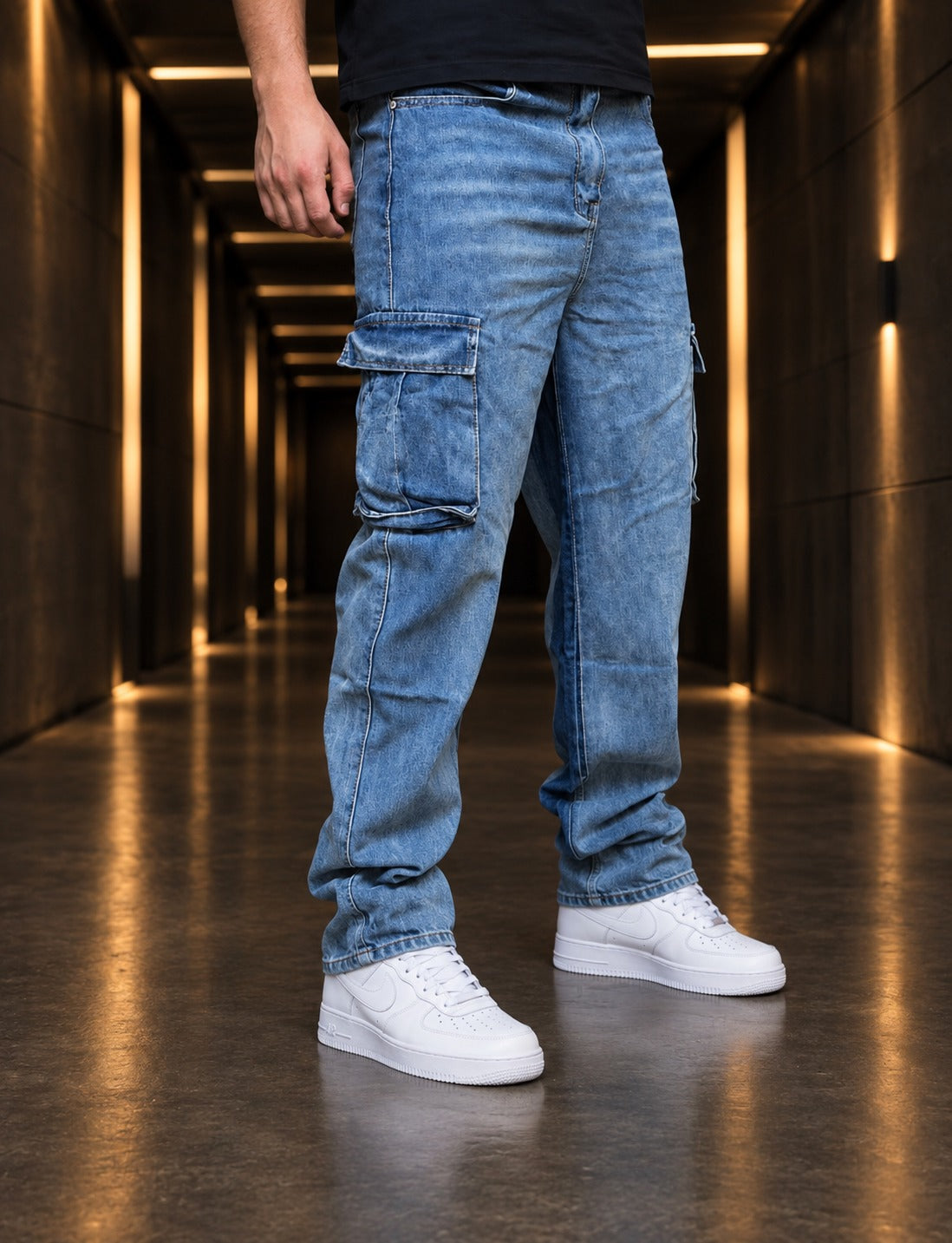 Jeans Cargo Desgaste