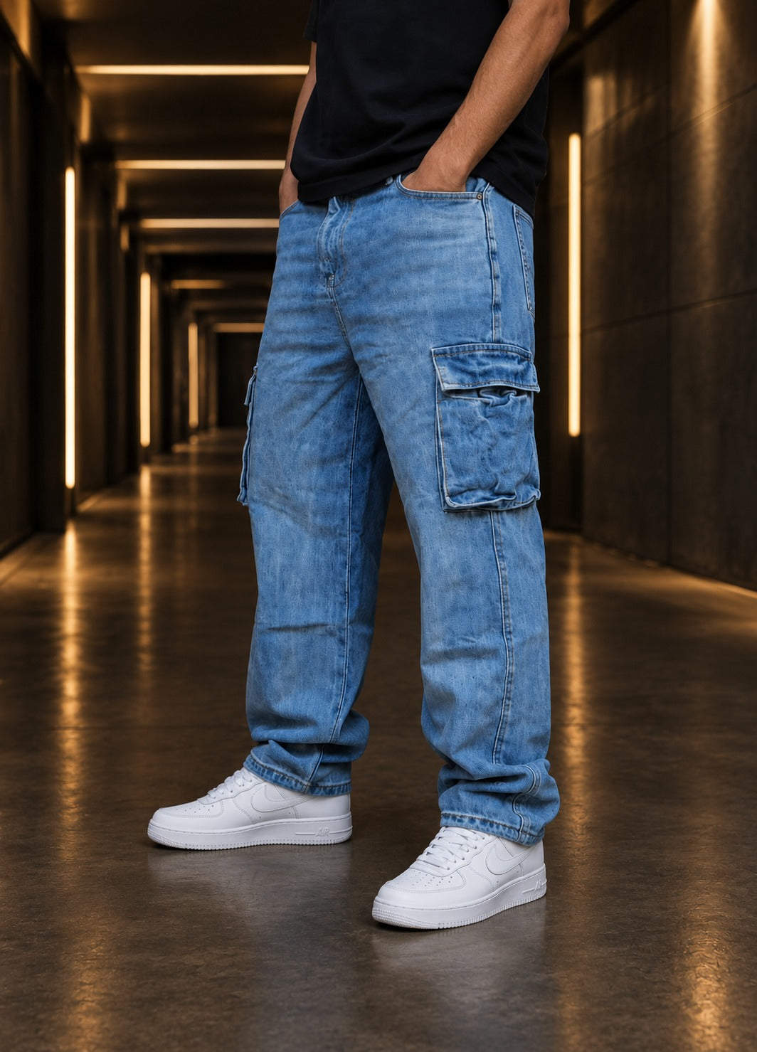 Jeans Cargo Desgaste